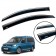 Дефлектори вікон Volkswagen Caddy 3,4 2004-2020 з нерж. хром полоскою